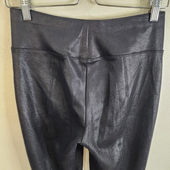 Hale Bob Flare Faux Suede Pants Black Size Small Pull On - Picture 4 of 8